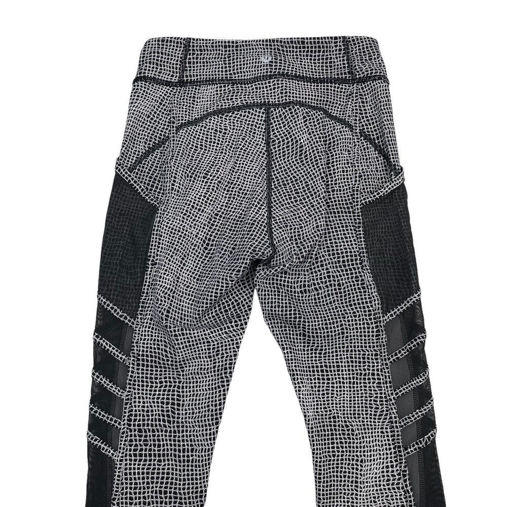 LULULEMON Wild And Free Tight Sz 6 Fall Net White Black - Picture 9 of 10
